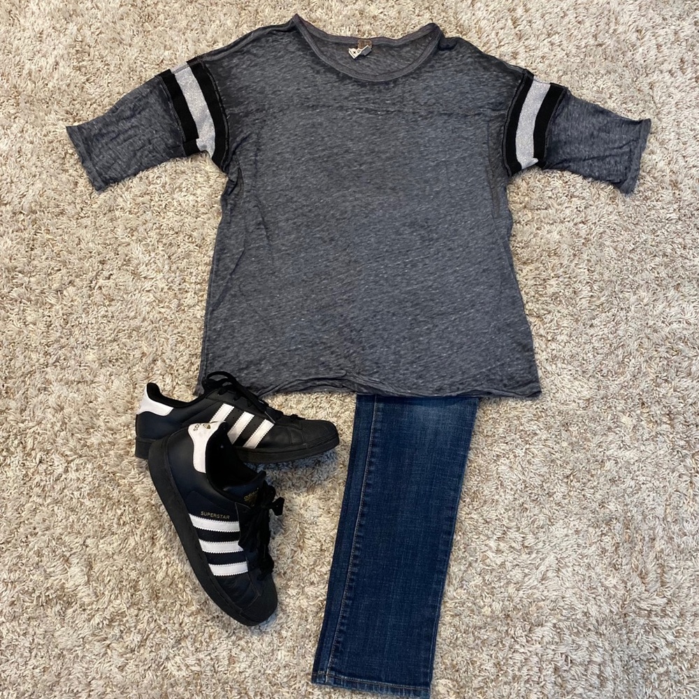 We The Free slouchy burnout tunic tee Free People